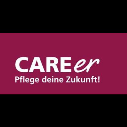 Ein weißer Text auf rotem Hintergrund CAREer Pflege deine Zukunft!